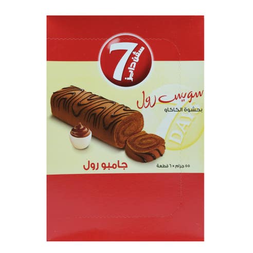7 Days Swissroll Jumbo Chocolate 6x55g 