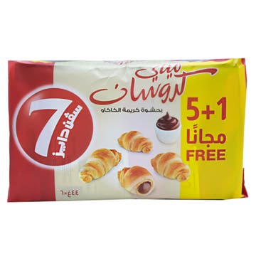 7Days Croissant Choco Mini 44g [6 Pcs] 5+1 Free [Special Offer] - Available at Alosra Online Supermarket
