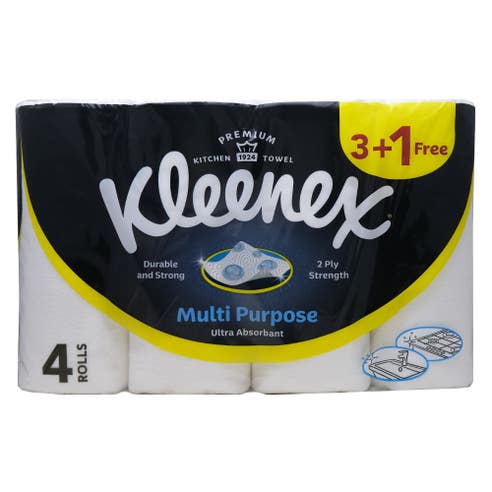 Kleenex Kitchen Towel 25.1cm 3+1 Free 
