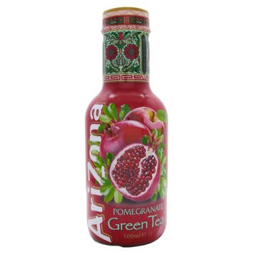 Arizona Pomegranate Green Tea Pet Drink 500ml - Available at Alosra Online Supermarket