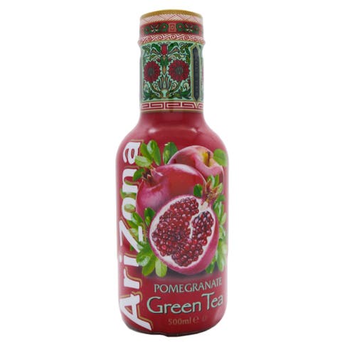 Arizona Pomegranate Green Tea Pet Drink 500ml - Available at Alosra Online Supermarket