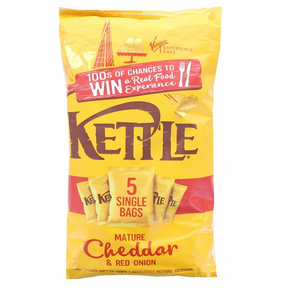 Kettle Mature Cheddar & Red Onion Chips 150g - Available at Alosra Online Supermarket