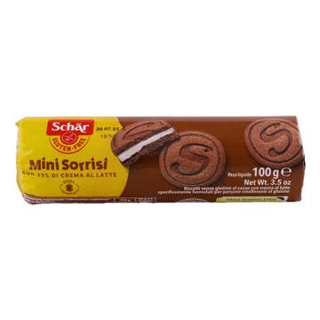 Schar Mini Sorrisi Biscuit Sandwich 100g - Available at Alosra Online Supermarket