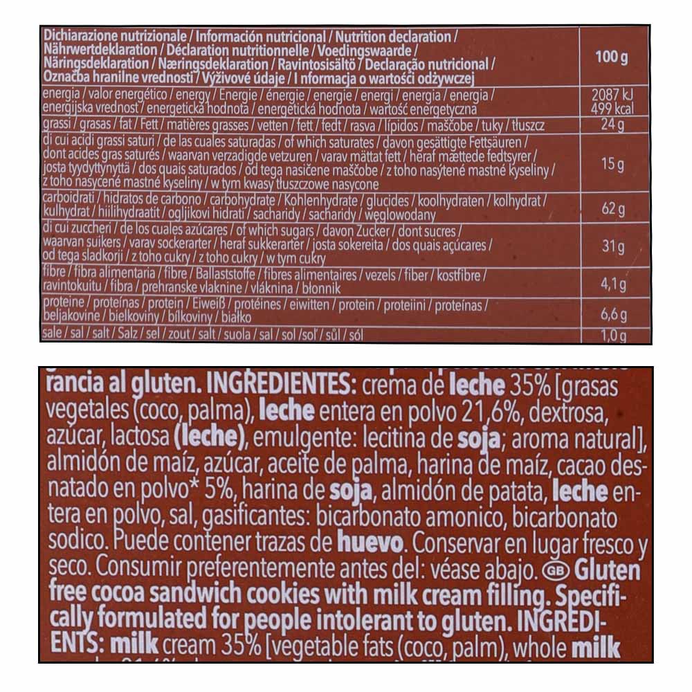 Schar Chocolate O's Cookies 165g right side image