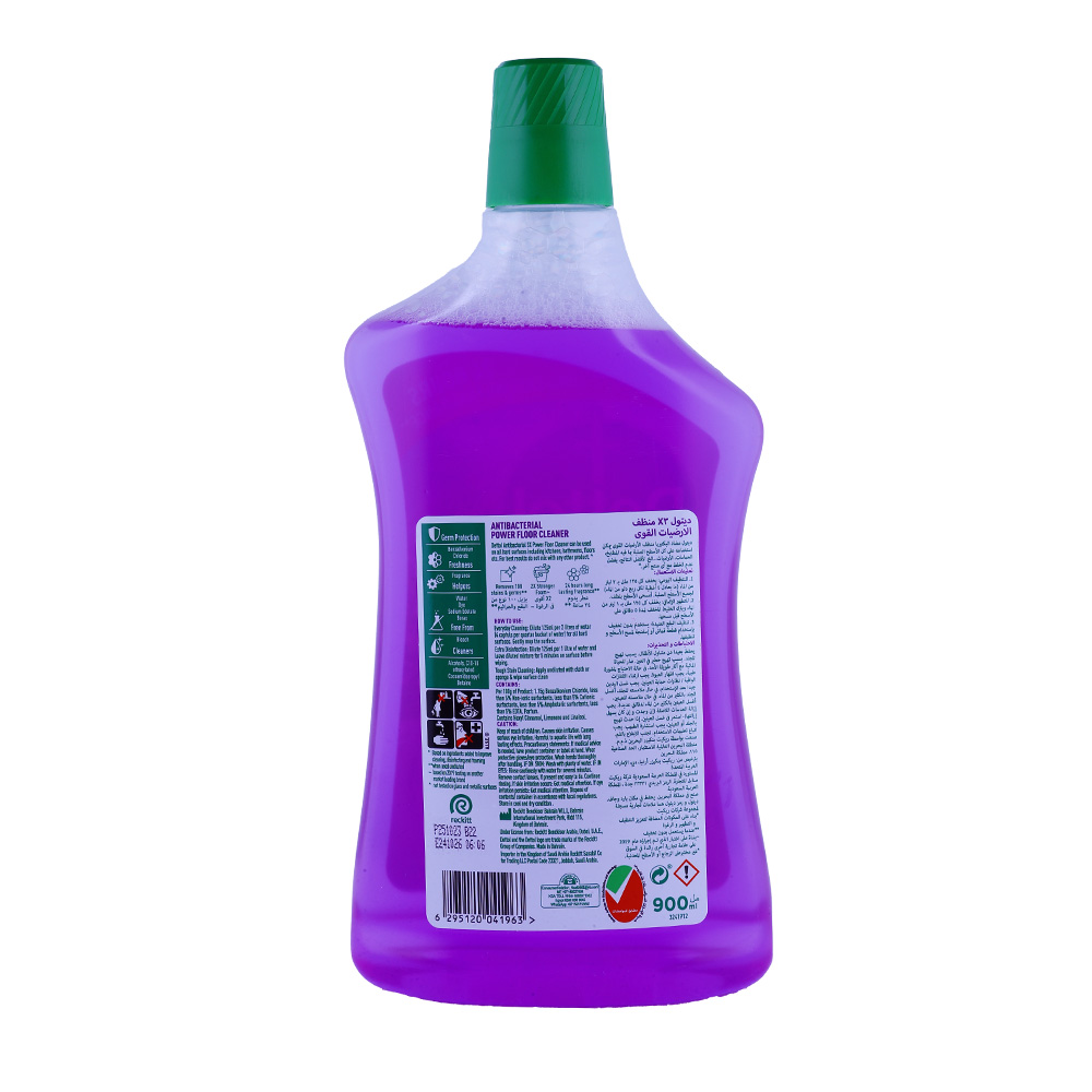Dettol Anti Bacterial Lavender Floor Cleaner 900ml back image