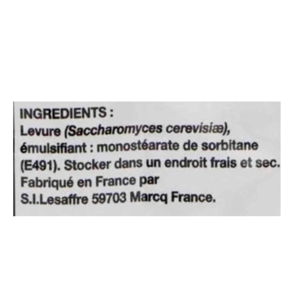 Saf-levure Instant Yeast 125g back image