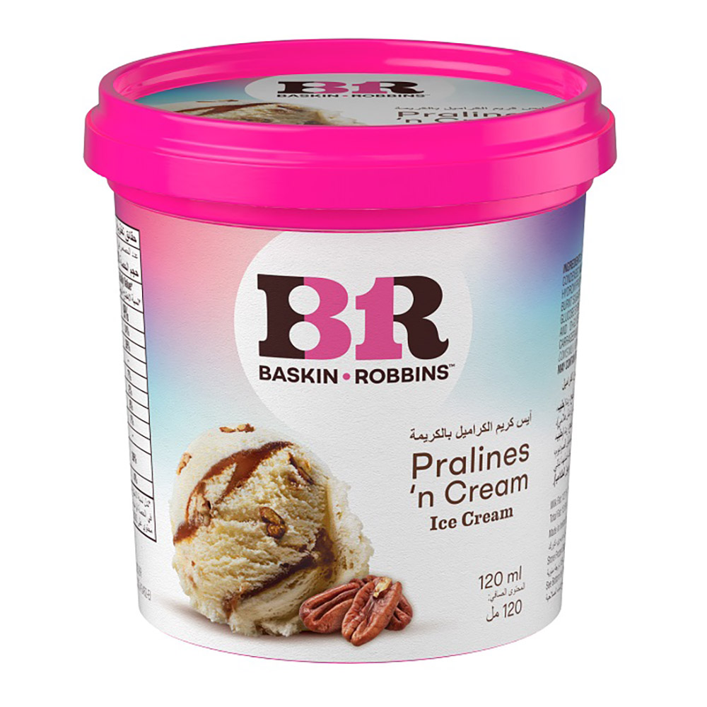 Baskin Robbins Praline 'N Cream Ice Cream 120g - Available at Alosra Online Supermarket