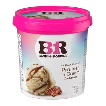 Baskin Robbins Praline 'N Cream Ice Cream 120g - Available at Alosra Online Supermarket