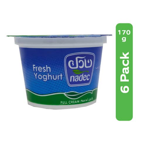 Nadec Full Cream Yoghurt 6x170g 