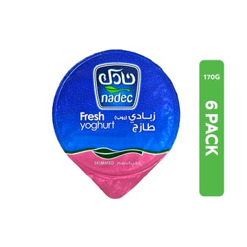 Nadec Skimmed Fresh Yoghurt 6x170g