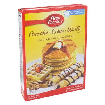 Betty Crocker Pancake Waffle Mix 360g - Available at Alosra Online Supermarket