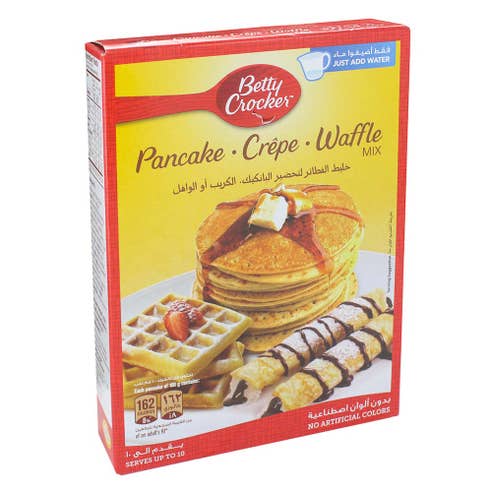 Betty Crocker Pancake Waffle Mix 360g - Available at Alosra Online Supermarket