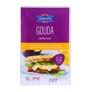 Emborg Gouda Slice Cheese 150g - Available at Alosra Online Supermarket