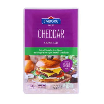 Emborg Cheddar Cheese Slices 150g - Available at Alosra Online Supermarket