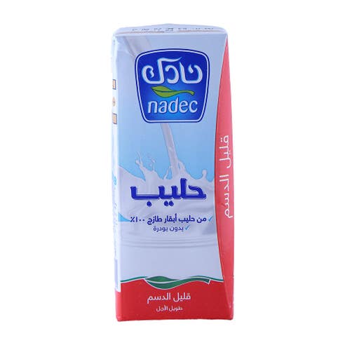 Nadec Uht Long Life Low Fat Milk 18x200ml - Available at Alosra Online Supermarket
