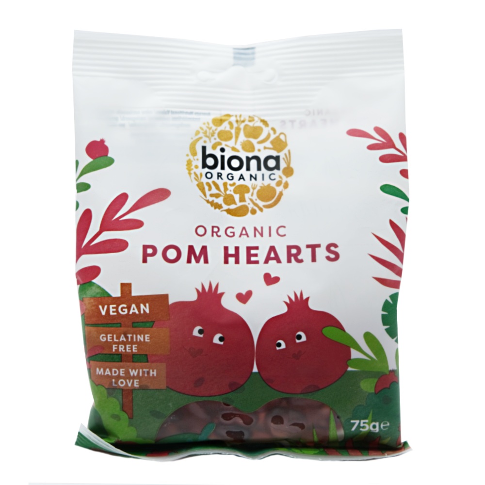 Biona Organic Pomegranate Hearts 75g - Available at Alosra Online Supermarket