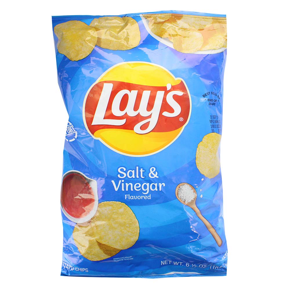 Lay's Salt & Vinegar Potato Chips 184g - Available at Alosra Online Supermarket