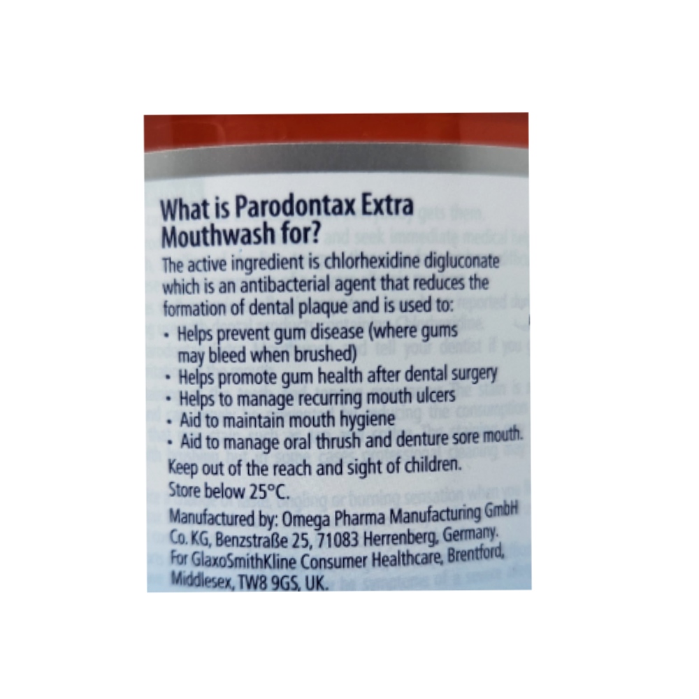 Parodontax Extra Mint Mouthwash 300ml right side image