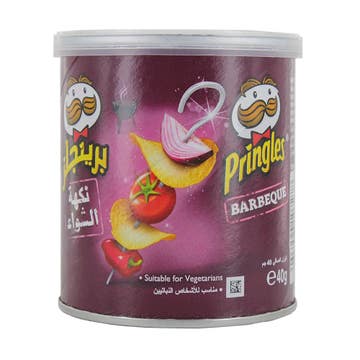 Pringles BBQ Potato Chips 40g - Available at Alosra Online Supermarket