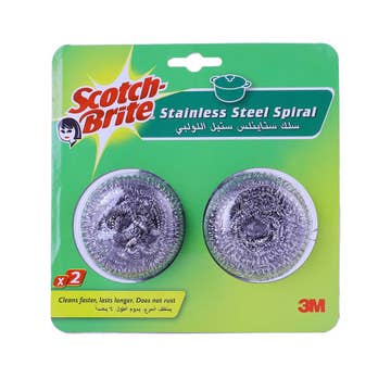 3M Scotch Brite Stainless Steel Spiral [2 Pieces] 
