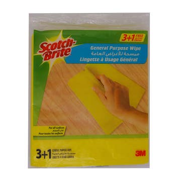 3m Scotch Brite General Purpose Cloth Wipe [3+1 Free] [Special Offer]