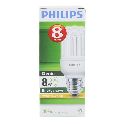 Philips Energy Saver Warm White Bulb 8W E27 - Available at Alosra Online Supermarket