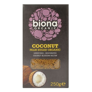 Biona Organic Unrefined Coconut Palm Sugar 250g - Available at Alosra Online Supermarket