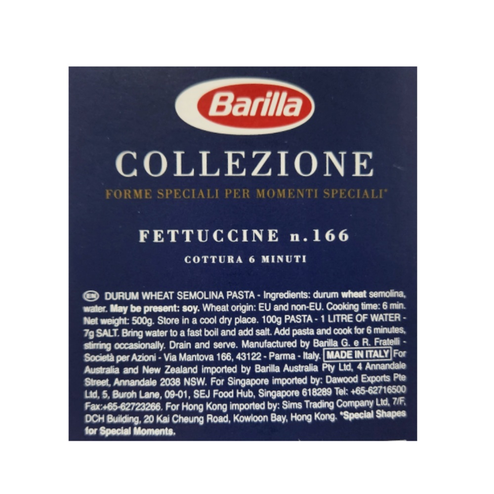 Barilla Fettuccine Toscane 500g back image