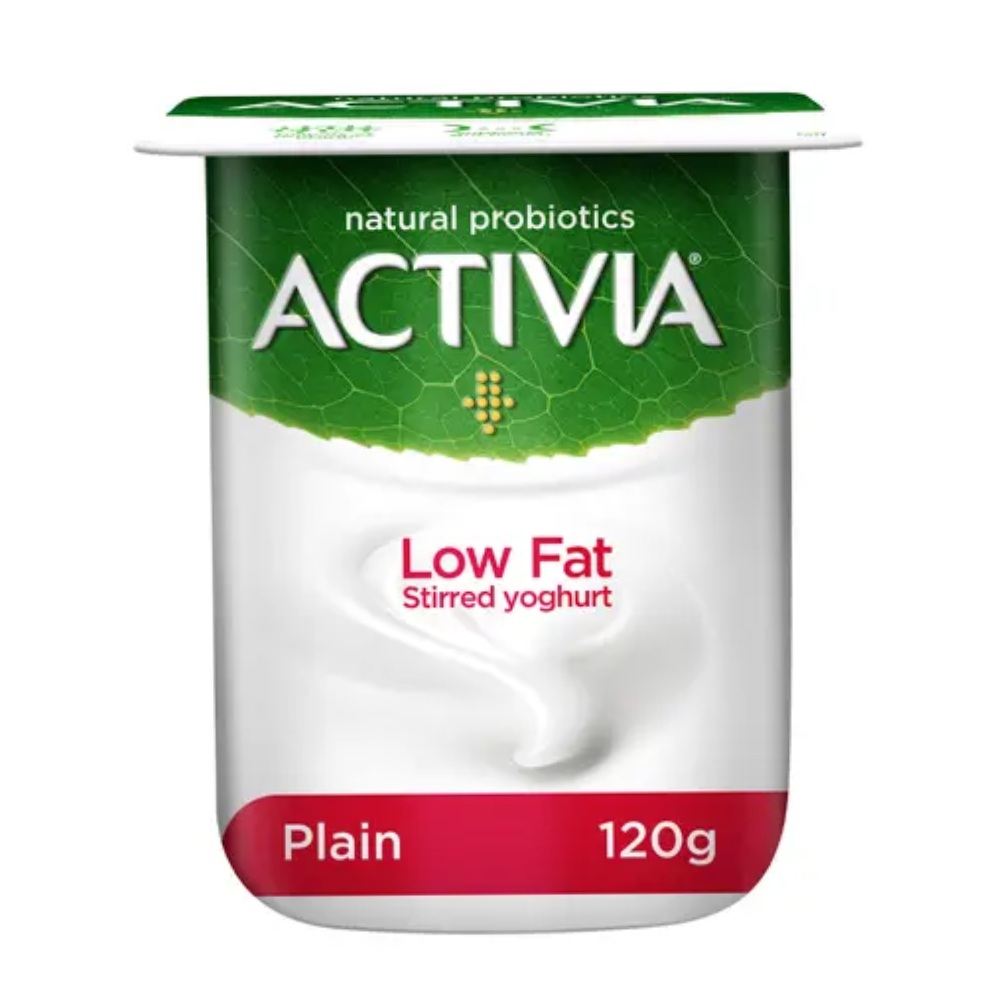 Activia Low Fat Plain Yoghurt 120g - Available at Alosra Online Supermarket