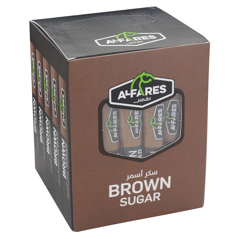Al Fares Brown Sugar Stick 70's 350g - Available at Alosra Online Supermarket