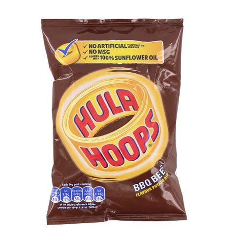 Hula Hoops Handy Pack BBQ Beef Chips 34g - Available at Alosra Online Supermarket