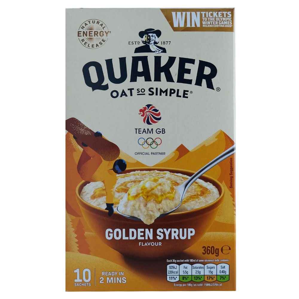 Quaker Golden Syrup Flavour Oats 360g