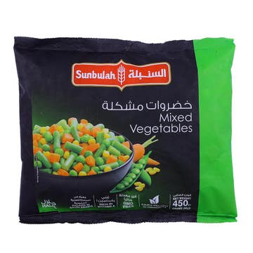 Sunbulah Frozen Mixed Vegetables 450g 