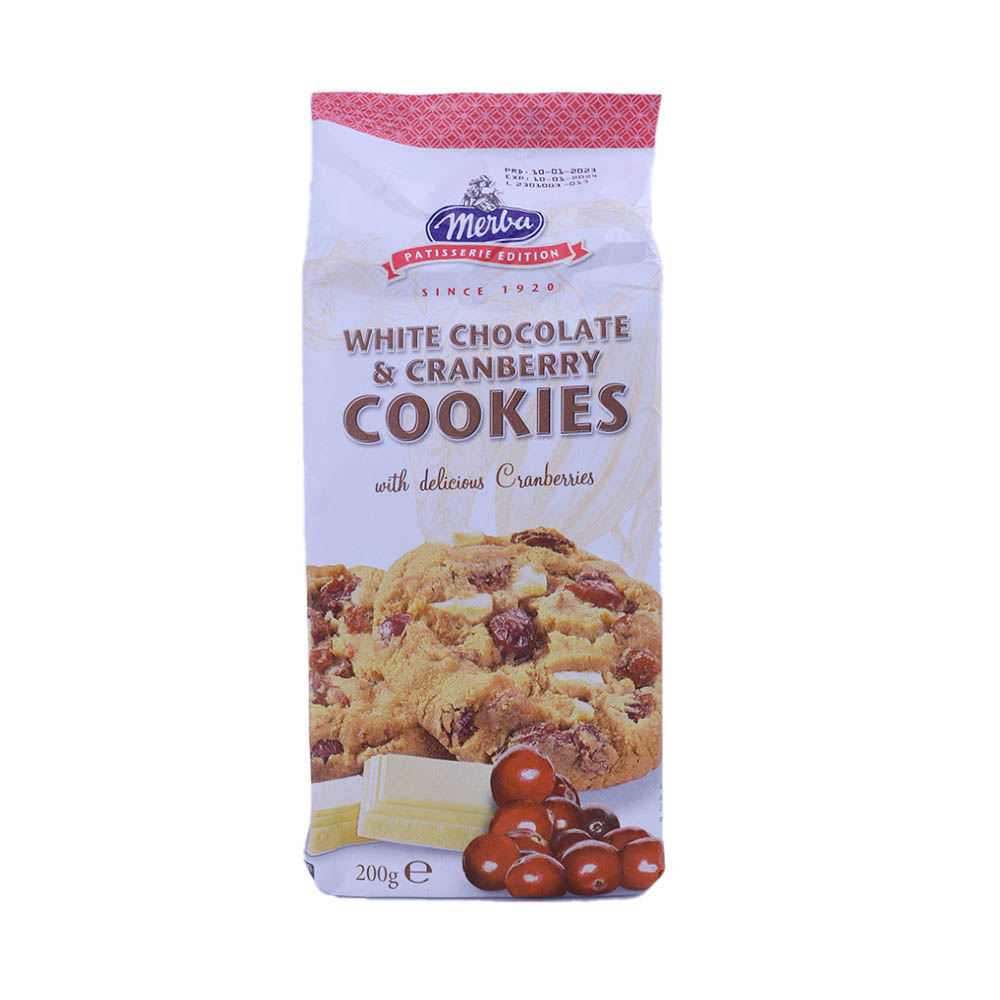 Merba White Chocolate & Cranberry Cookies 200g