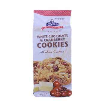 Merba White Chocolate & Cranberry Cookies 200g 