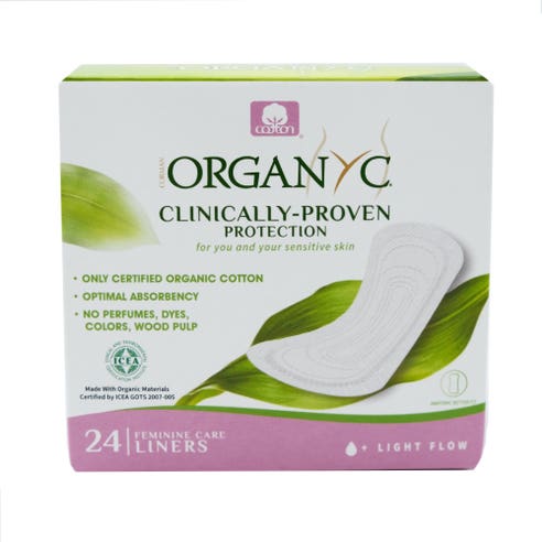 Organyc Light Flow Folded Cotton Panty Liners 24's 