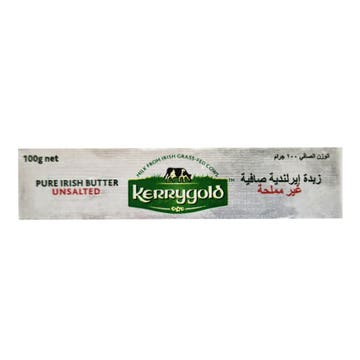 Kerrygold Pure Irish Unsalted Butter 100g - Available at Alosra Online Supermarket