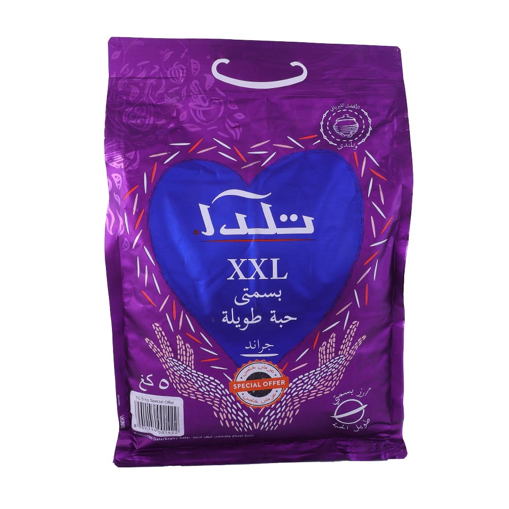 Tilda XXL Grand Basmati Rice 5Kg [Special Offer] back image