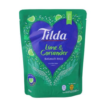 Tilda Lime & Coriander Basmati Rice 250g - Available at Alosra Online Supermarket