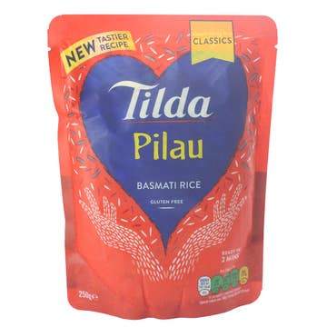 Tilda Pilau Basmati Rice 250g - Available at Alosra Online Supermarket