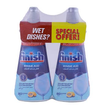 Finish Lemon Rinse Aid 2x400ml [Special Offer] 
