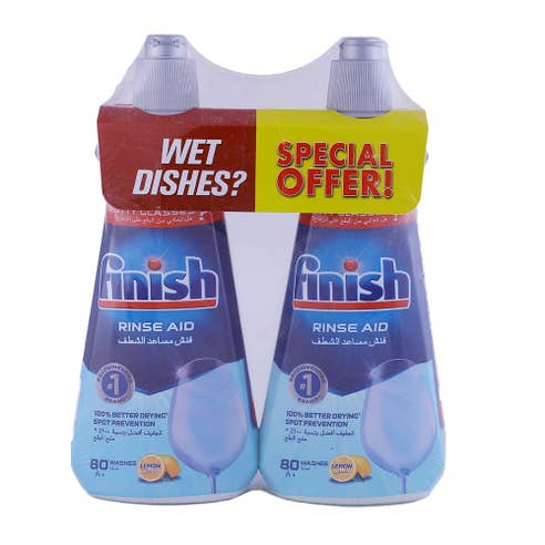 Finish Lemon Rinse Aid 2x400ml [Special Offer] 