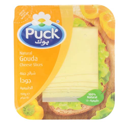 Puck Gouda Slice Cheese 150g - Available at Alosra Online Supermarket