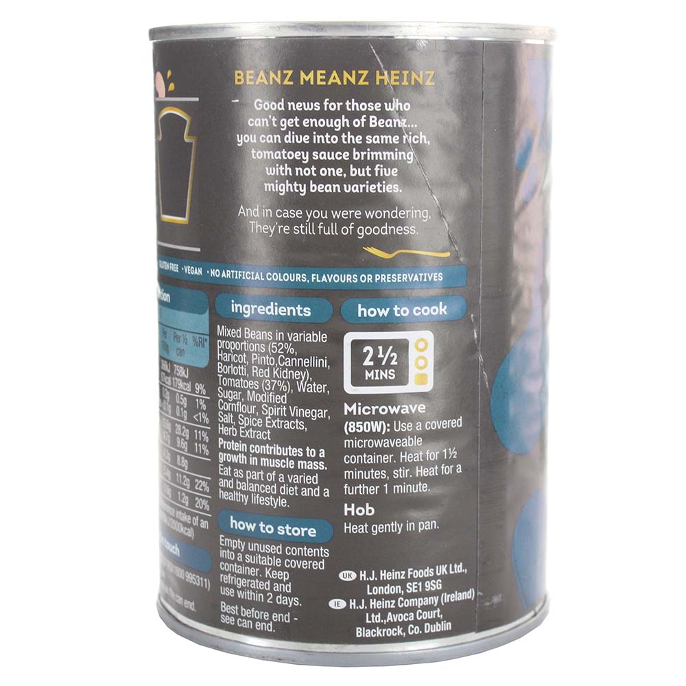Heinz Five Beanz 415g right side image