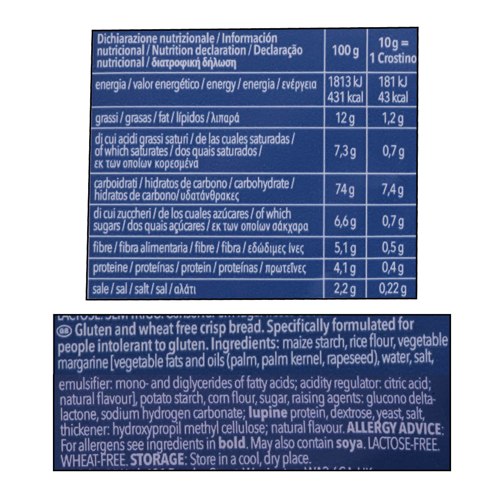 Schar Crostini Gluten Free Toast 150g right side image