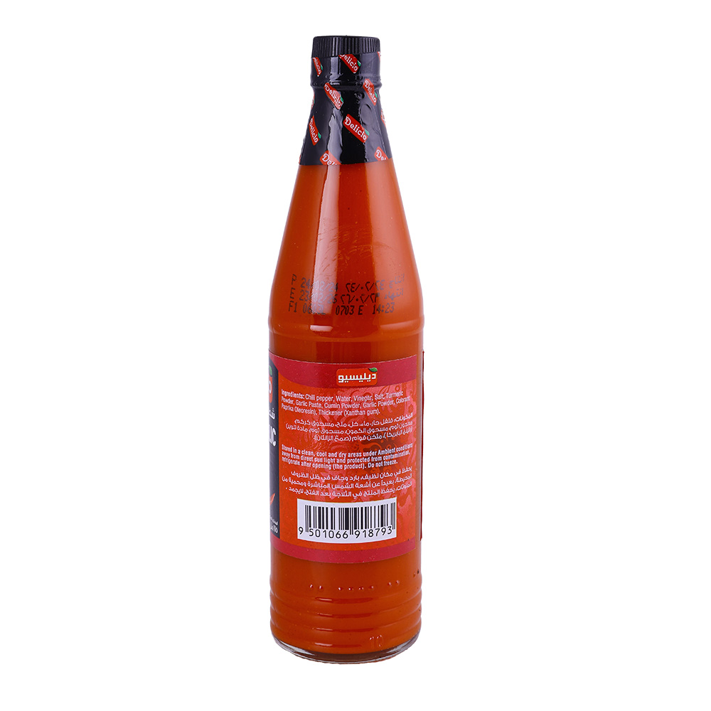 Delicio Chili Garlic Sauce 175ml back image
