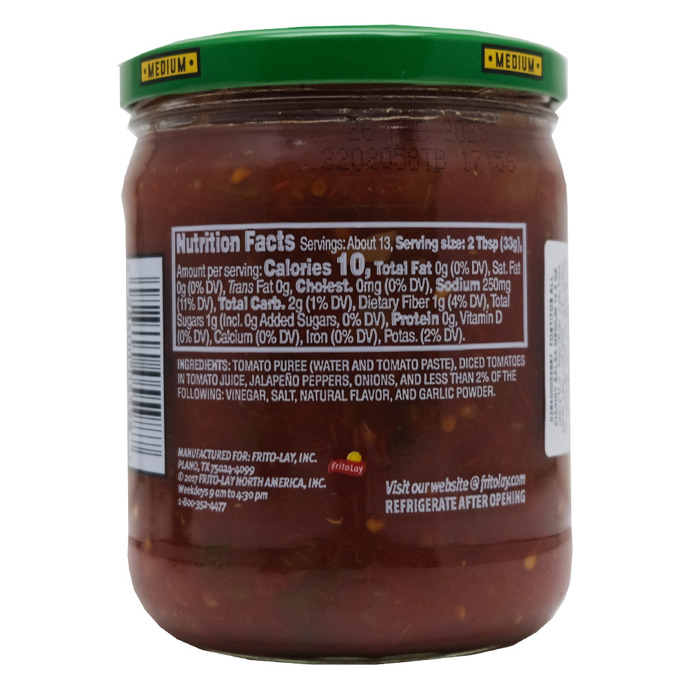 Tostitos Medium Chunky Salsa 439.4 back image