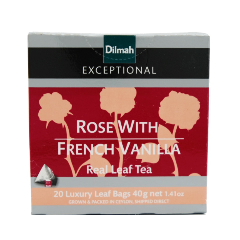 Dilmah Exceptional Rose With French Vanilla Tea Bags 20's - Available at Alosra Online Supermarket