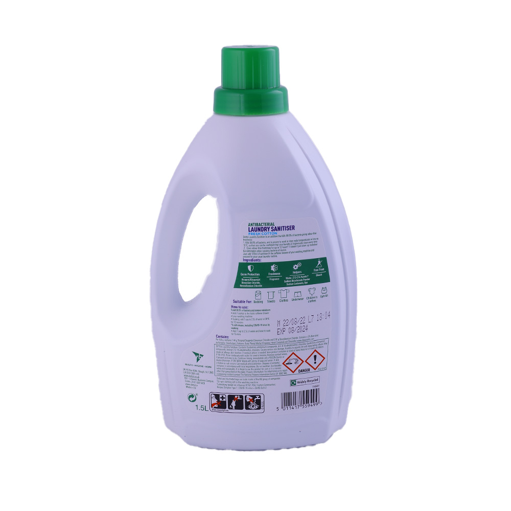 Dettol Anti Bacterial Laundry Sanitiser 1.5L back image