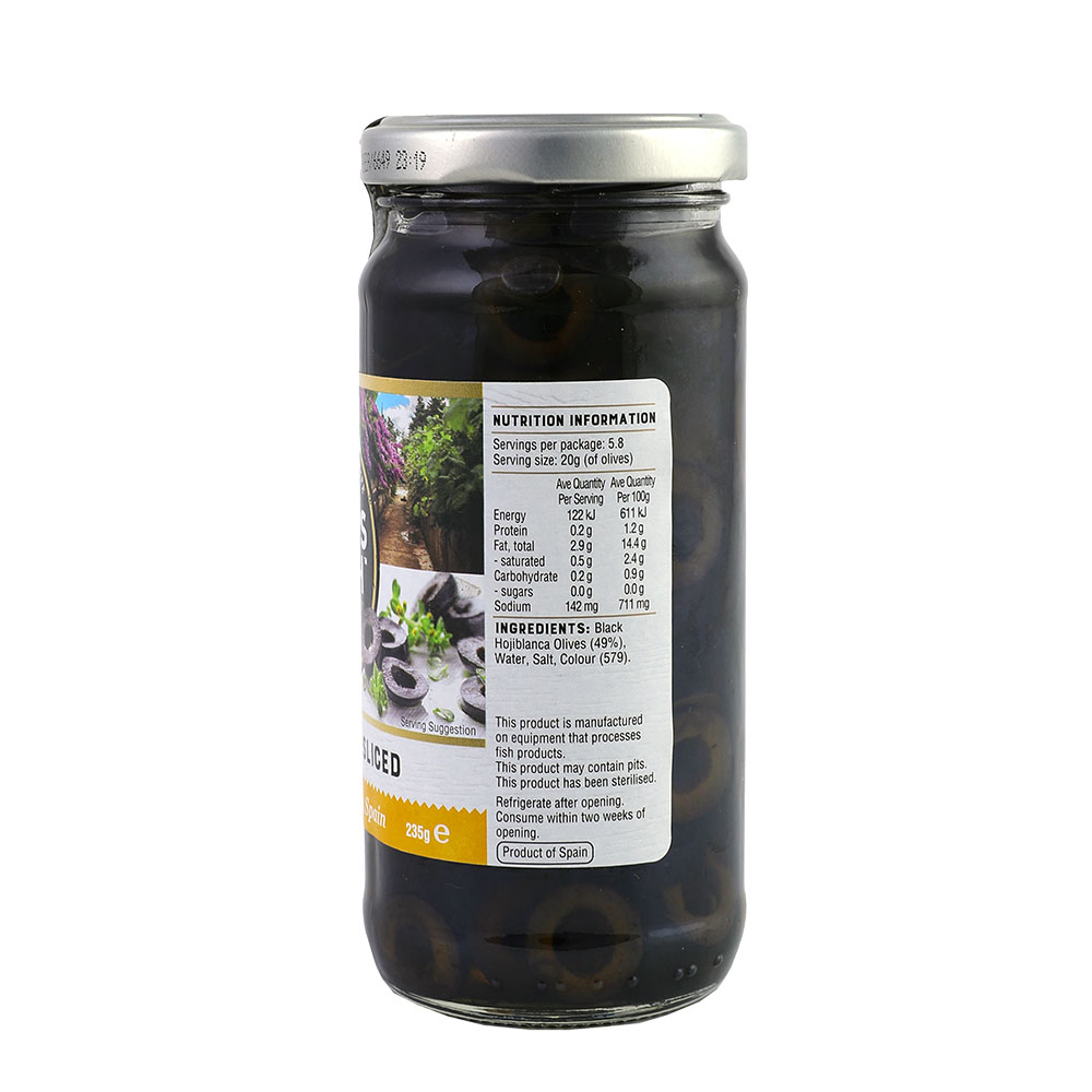Always Fresh Black Pitted Olives 220g back image